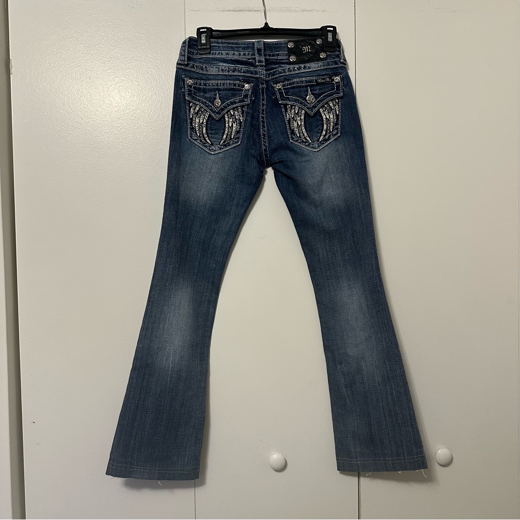 Miss Me Embellished Pocket Bootcut Jeans  Y2k Denim
